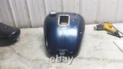 04 Harley Davidson Flstf Softail Gas Fuel Blue Oil Tank