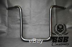 18 Ape Hanger Handlebar Matt Black Harley Davidson Softail Dyna Touring 1 1/4