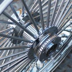 18x3,5 Big Fat King Spoke Wheel Chrome For The Front Harley Davidson