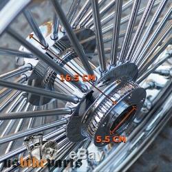 18x3,5 Big Fat King Spoke Wheel Chrome For The Front Harley Davidson