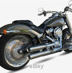 2 Silent Ironhead Harley-davidson Hc1-3s Satine Softail Fat Boy 2019