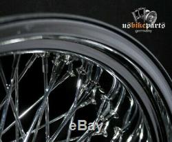 8,5x18 Wheel Spoke Wheel 80 Spokes Harley Davidson Softail Evo New