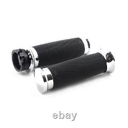 Avon Custom Contour Grips, Chrome, for Harley-Davidson FLT from 08 & Softail 16