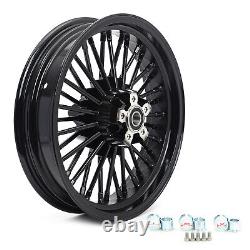 Black 16x3,5 16x5,5 Wheels Wheels For Harley Softail Fatboy 07-20 Dyna Wide Glide