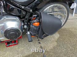 Black Diablo Side Bag Suitable for Harley Davidson Softail Fatboy Fatbob