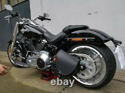 Black Diablo Side Bag Suitable for Harley Davidson Softail Fatboy Fatbob