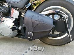 Black Eagle Softail 1981-2019 Harley Davidson Tribel Bag Oscillating Adler Leather