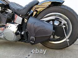 Black Eagle Swingarm Bag Suitable for Softail 1981-2023 Harley Davidson HD