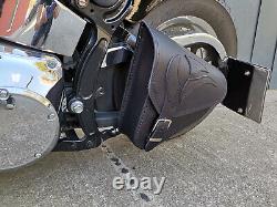 Black Eagle Swingarm Bag Suitable for Softail 1981-2023 Harley Davidson HD