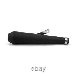Black Megaton Silencer for Harley-Davidson Softail Dyna Leather Mechanic