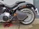 Black Orange Diablo Side Bag Compatible With Harley Davidson Softail