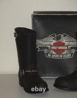 Botte Harley-davidson Softail-coque Black Oil Resistant USA Vintage 1980