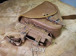 Brown Devil Swinging Saddlebag Suitable for Harley Davidson Softail Wing