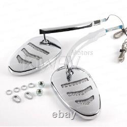 Chrome Rearview Mirror Flashing Arrow Led Style For Harley V-rod Muscle Night Rod