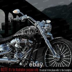 Chrome Rearview Mirror Flashing Arrow Led Style For Harley V-rod Muscle Night Rod