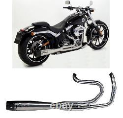 Complete Glossy Mohican Arrow Exhaust Harley Davidson Softail Breakout 2013 13.