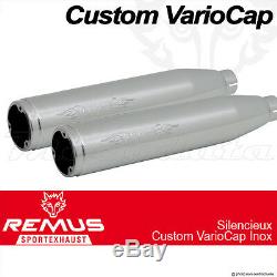 Custom Stainless Steel Exhaust Silencers Remus Harley-davidson Softail Fs2 07- / 13- / 14