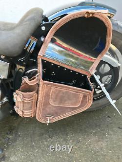 Diablo Braun with Bottle Holder Suitable for Harley Davidson Softail Fatbob