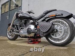 Diablo Silver Edition Swingarm Bag Suitable for Harley Davidson Softail