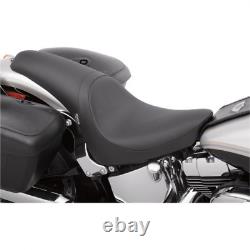 Drag Specialties Double Predator Smooth Black Seat Harley-Davidson Softail