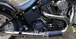 Exhaust 2/1 For Harley Davidson Softail Twin Cam & Evolution
