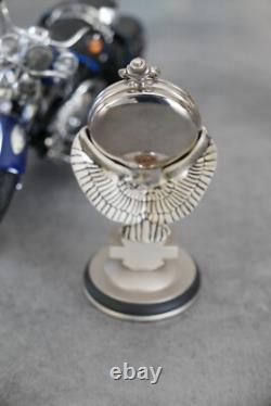 FRANKLIN MINT HARLEY DAVIDSON Heritage Softail 1997 motorcycle helmet watch stand