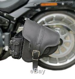 Genuine Leather Saddle Bag Case For Harley Davidson Fatboy Derivation