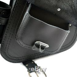 Genuine Leather Saddle Bag Case For Harley Davidson Fatboy Derivation