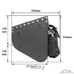 Genuine Leather Saddle Bag Case For Harley Davidson Fatboy Derivation