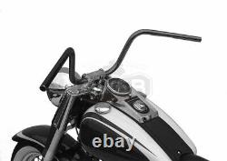 Guidon Semi Apehanger Black Mat Harley Davidson Sportster Dyna Sofa Custom