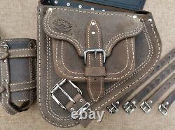 Hades Bags Braun Harley Davidson Softail Leather Suitcase Bags Suitcase