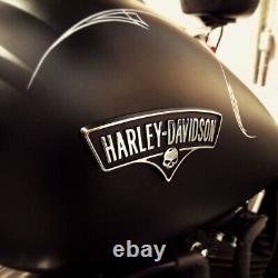 Harley Cvo Breakout Fuel Tank Emblems Badge Chrome Skull Softail Dyna Street Bob