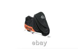 Harley-Davidson Dyna, Softail & V-Rod Black & Orange Motorcycle Cover