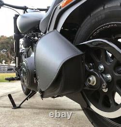 Harley Davidson For Black Leather Oscillating Bag Side Bag - Support