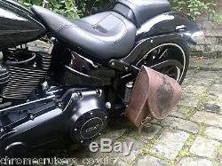 Harley Davidson For Skull Brown Leather Satchel Swing Arm Lateral Bag Cart
