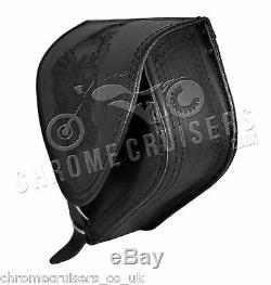 Harley Davidson Leather Saddle Bag Swing Arm Single Side Shopping Bag