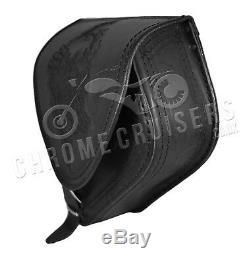 Harley Davidson Small Group Leather Black Carrying Swing Arm Side /