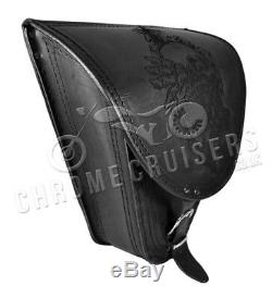 Harley Davidson Small Group Leather Black Carrying Swing Arm Side /