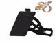 Harley Davidson Softail Black Line Side License Plate Support + Lighting