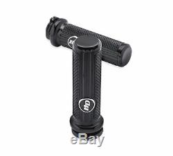 Harley-davidson Defiance Grips Black Softail Dyna Touring