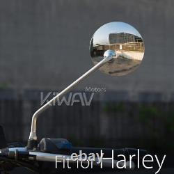 KiWAV Stan chrome round mirrors for Jeep Wrangler JK CJ YJ TJ '07-'18