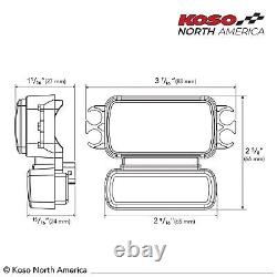 Koso D2 Multifunction Meter for Harley Davidson Dyna, Softail, 883 (04-13)