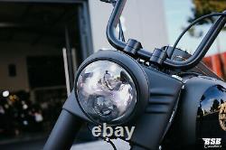 LED Headlights 7 With Parking Light + This Harley Davidson Softail Fat Boy