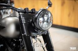 LED Headlights 7 With Parking Light + This Harley Davidson Softail Fat Boy