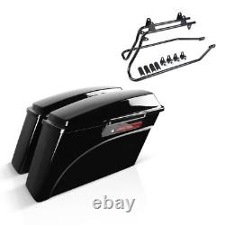 Lateral Bags + Supports For Harley Heritage Softail Classic 88-17 Lb