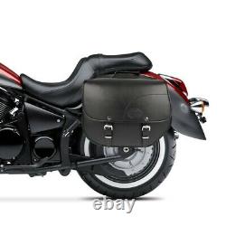 Lateral Kentucky Bag For Black Harley Davidson Softail Custom (fxstc)