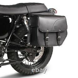 Lateral Kentucky Bag For Black Harley Davidson Softail Custom (fxstc)