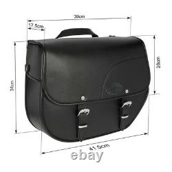 Lateral Kentucky Bag For Black Harley Davidson Softail Custom (fxstc)