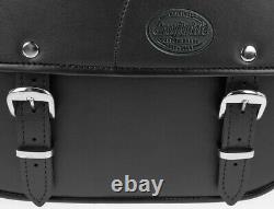 Lateral Kentucky Bag For Black Harley Davidson Softail Custom (fxstc)