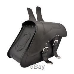 Leather Motorcycle Panniers Harley Davidson Saddlebag For Fatboy Dyna C29a
